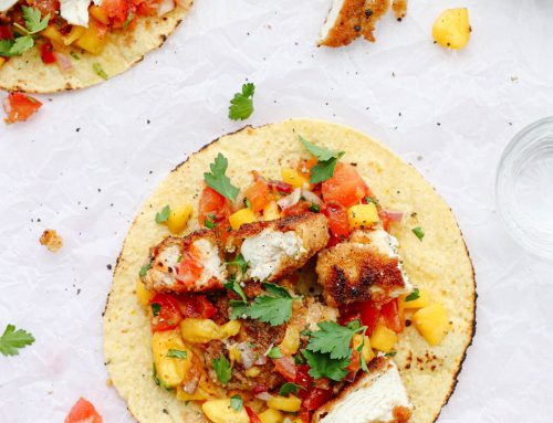 Taco’s met krokante kip en mangosalsa